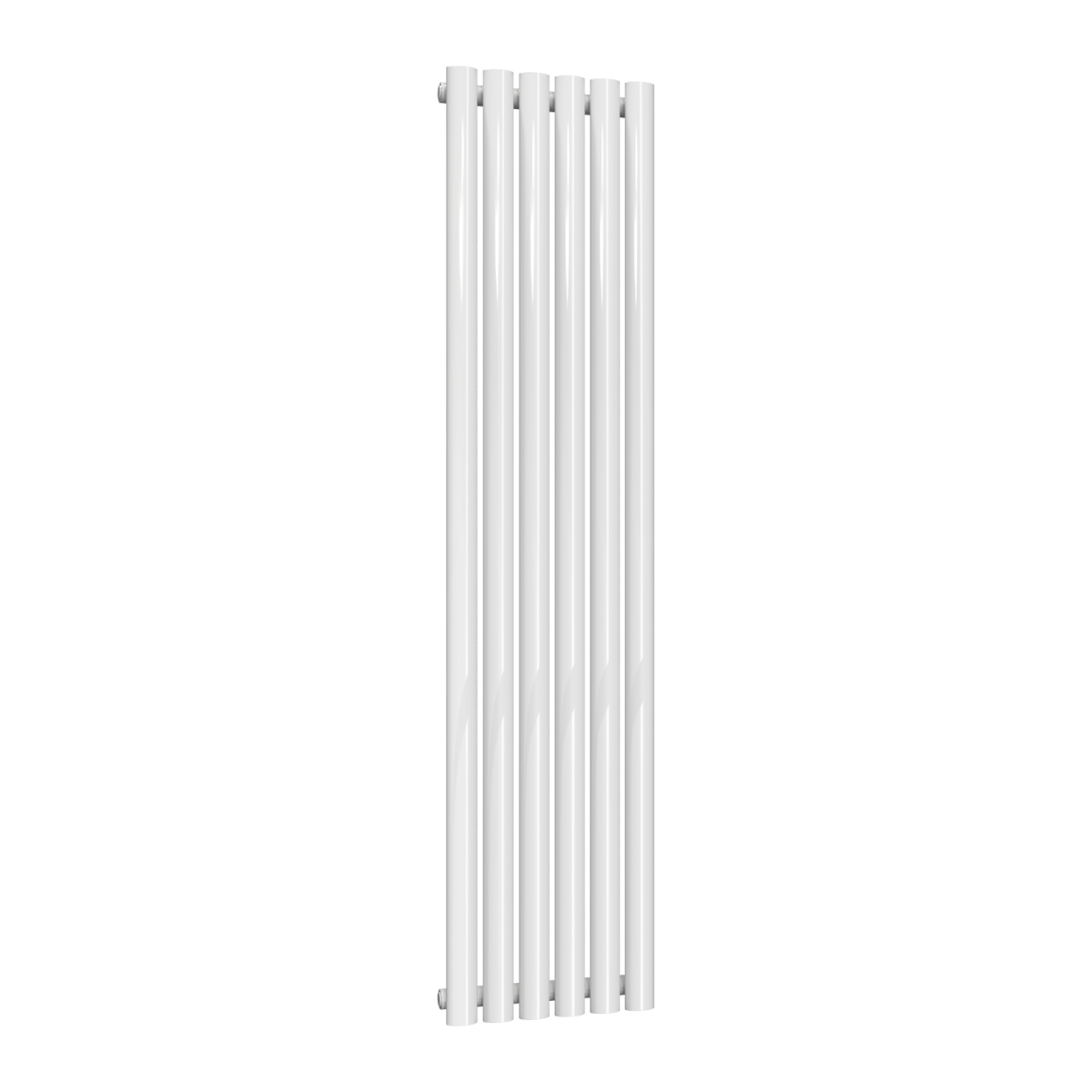 Reina Neva Vertical Single Mild Steel Wall Mounted Heated Towel Rail Radiator White
