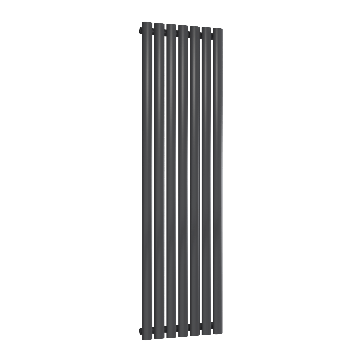 Reina Neva Vertical Single Mild Steel Wall Mounted Heated Towel Rail Radiator Anthracite