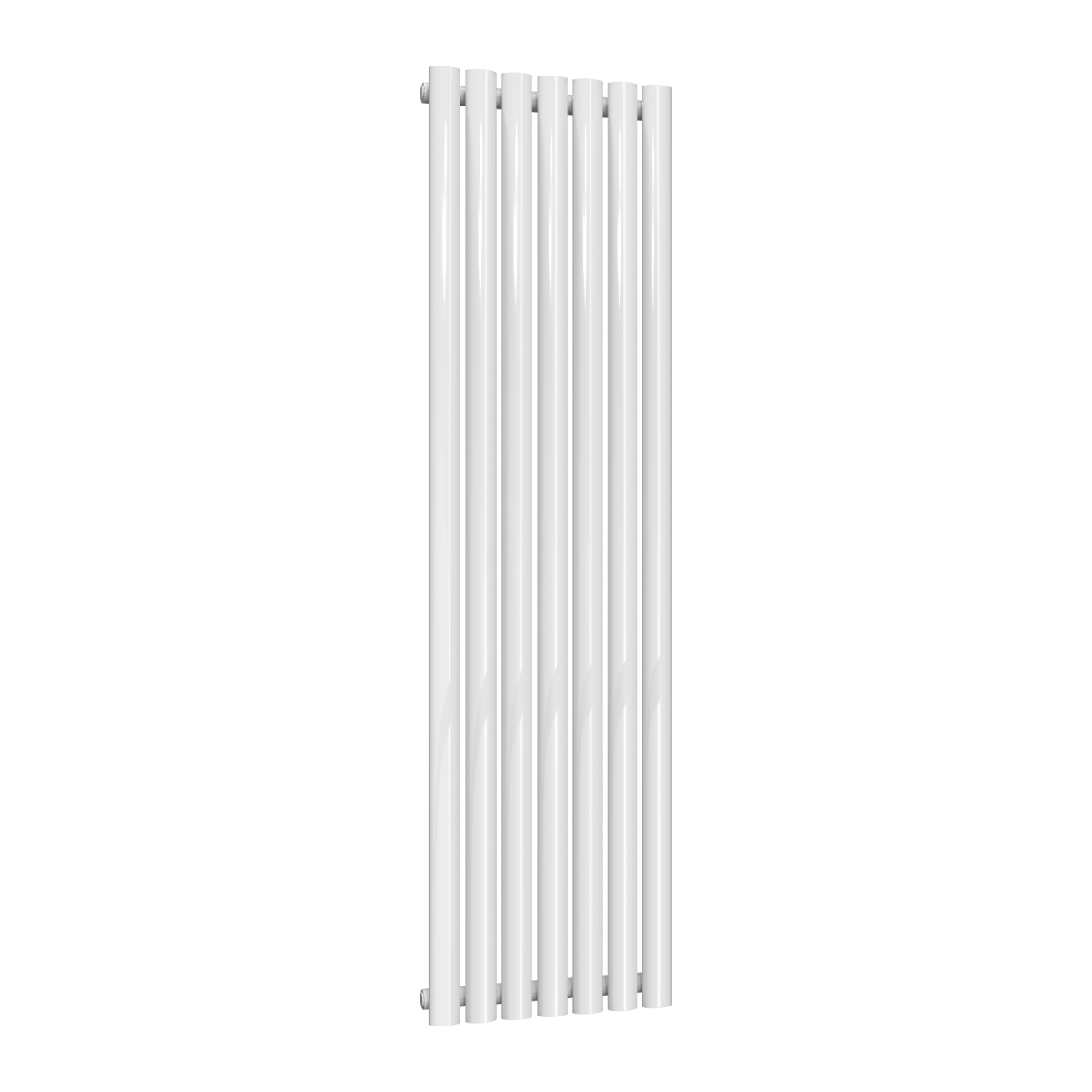 Reina Neva Vertical Single Mild Steel Wall Mounted Heated Towel Rail Radiator White