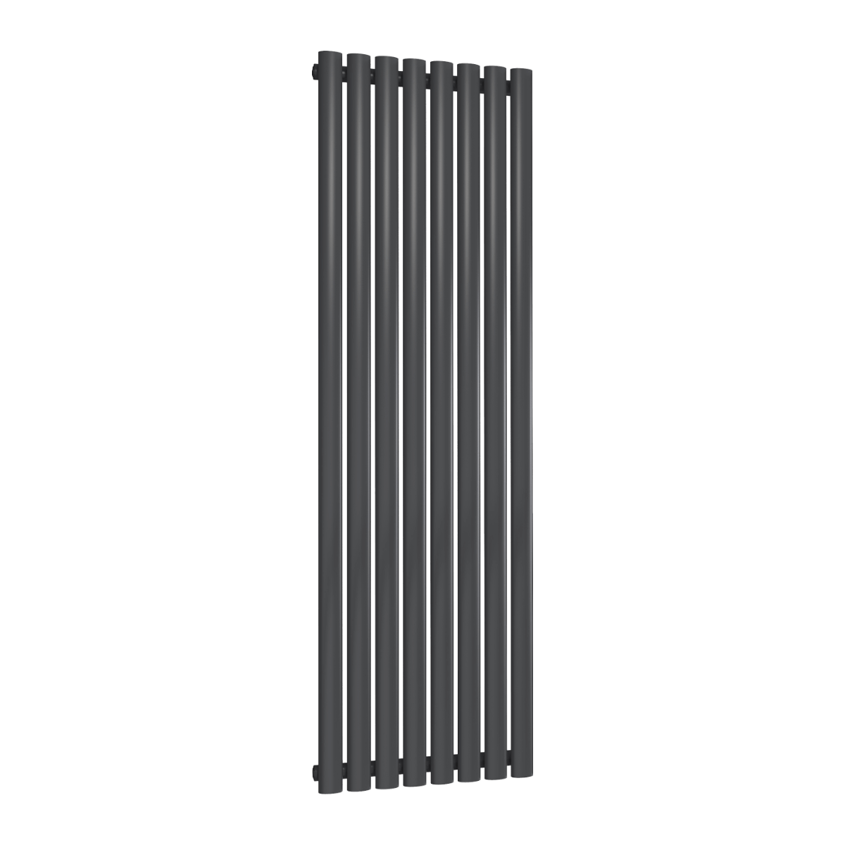 Reina Neva Vertical Single Mild Steel Wall Mounted Heated Towel Rail Radiator Anthracite