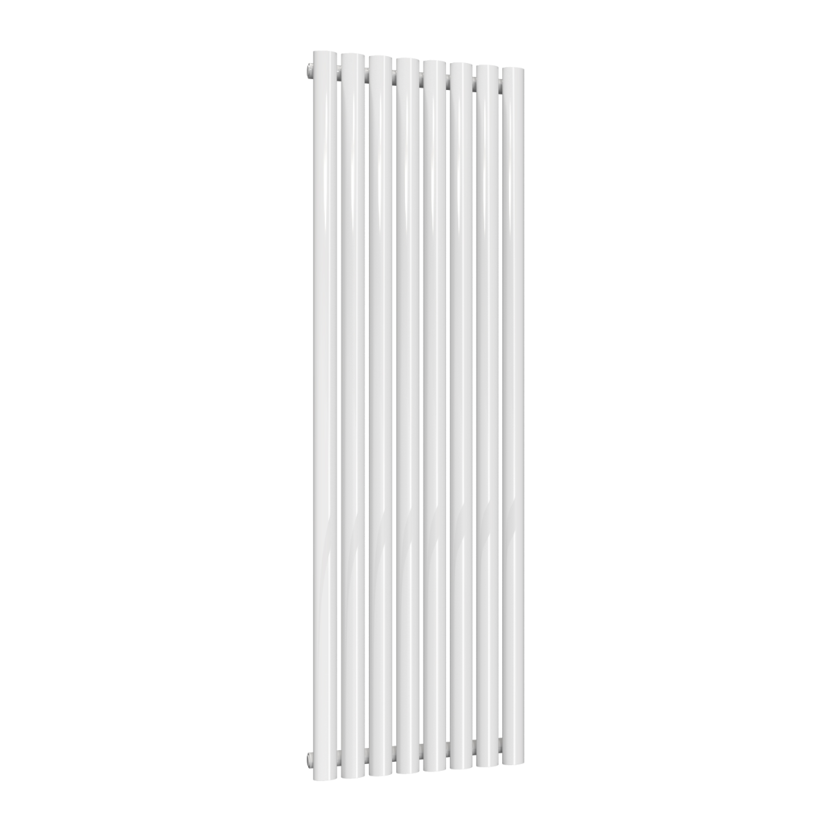 Reina Neva Vertical Single Mild Steel Wall Mounted Heated Towel Rail Radiator White