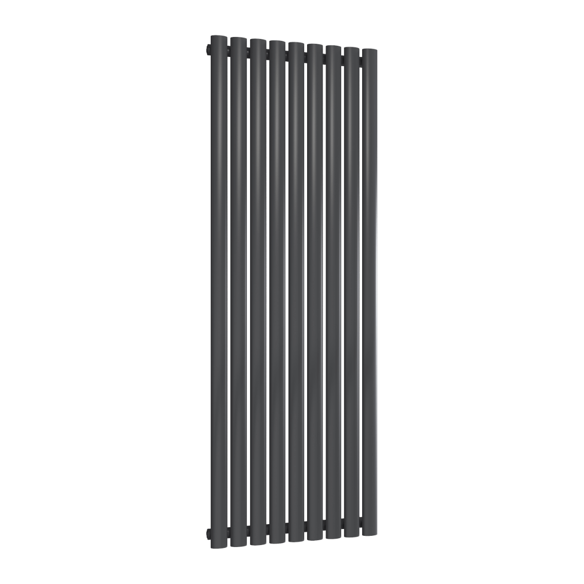 Reina Neva Vertical Single Mild Steel Wall Mounted Heated Towel Rail Radiator Anthracite
