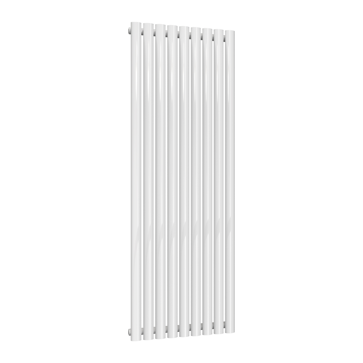 Reina Neva Vertical Single Mild Steel Wall Mounted Heated Towel Rail Radiator White