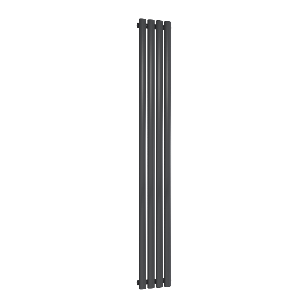 Reina Neva Vertical Single Mild Steel Wall Mounted Heated Towel Rail Radiator Anthracite