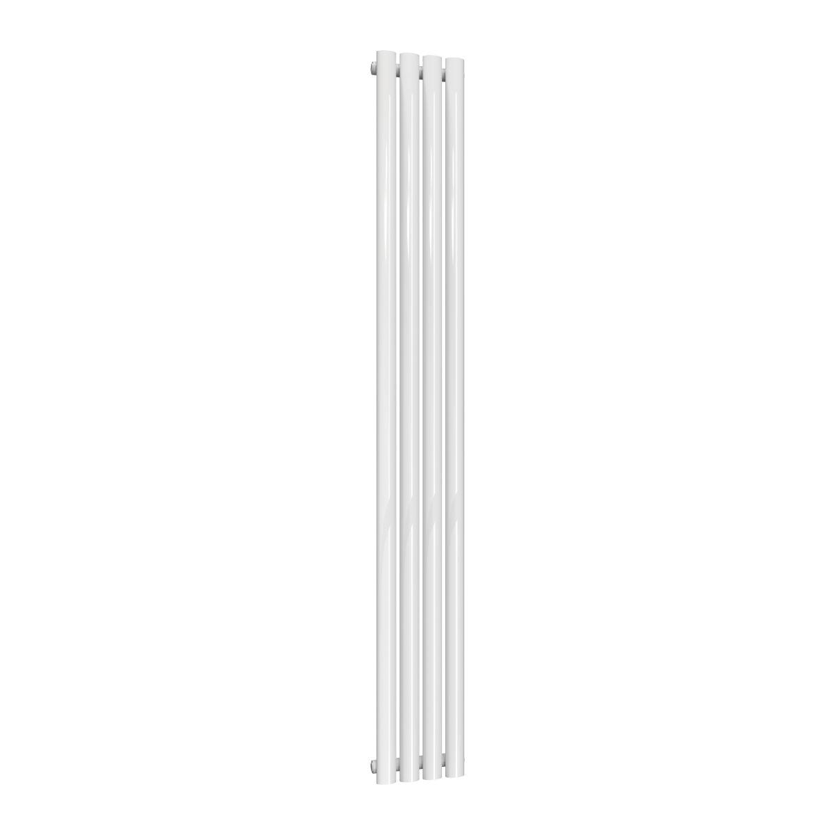 Reina Neva Vertical Single Mild Steel Wall Mounted Heated Towel Rail Radiator White