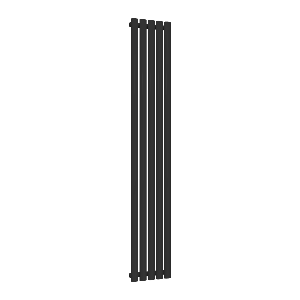 Reina Neva Vertical Single Mild Steel Wall Mounted Heated Towel Rail Radiator Anthracite