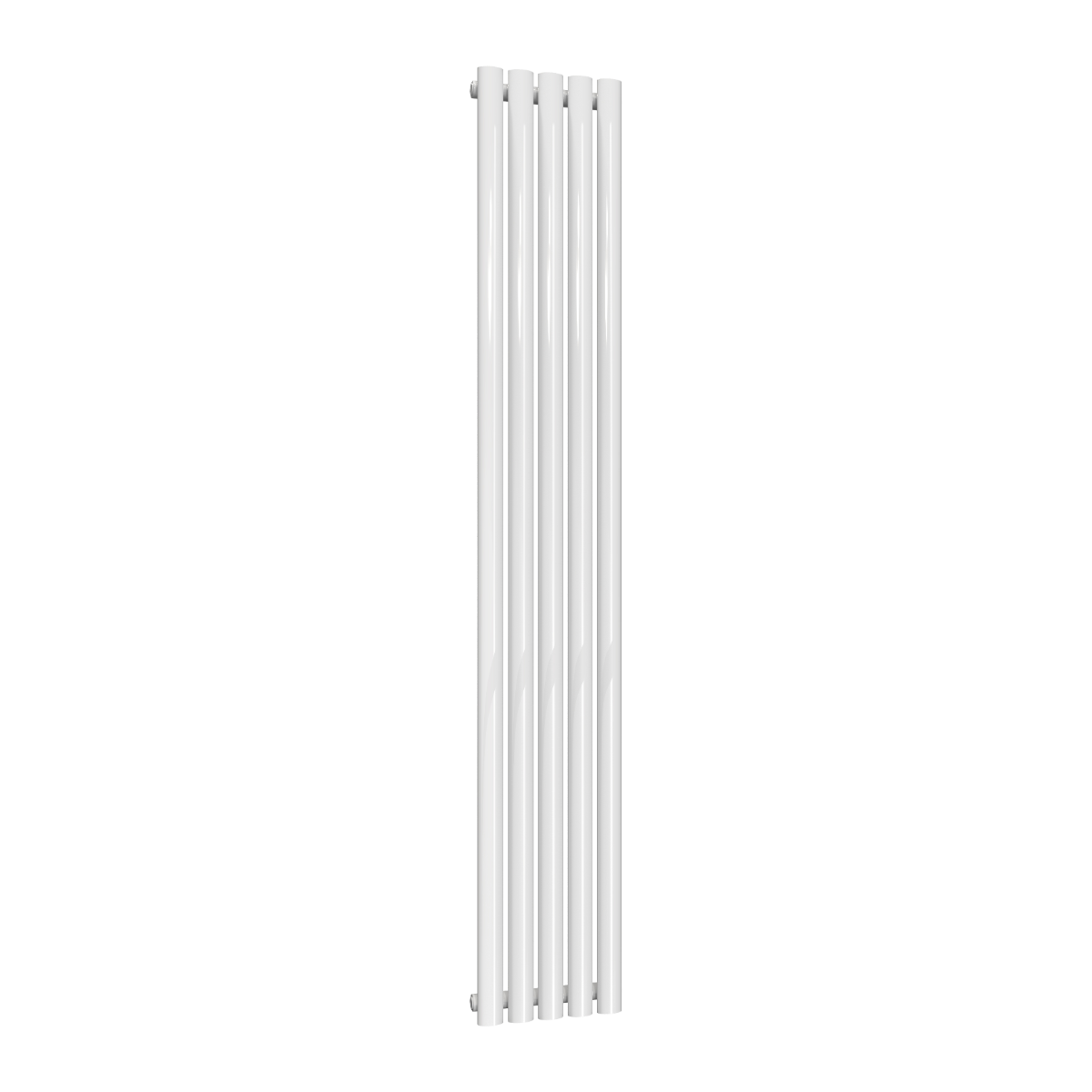 Reina Neva Vertical Single Mild Steel Wall Mounted Heated Towel Rail Radiator White