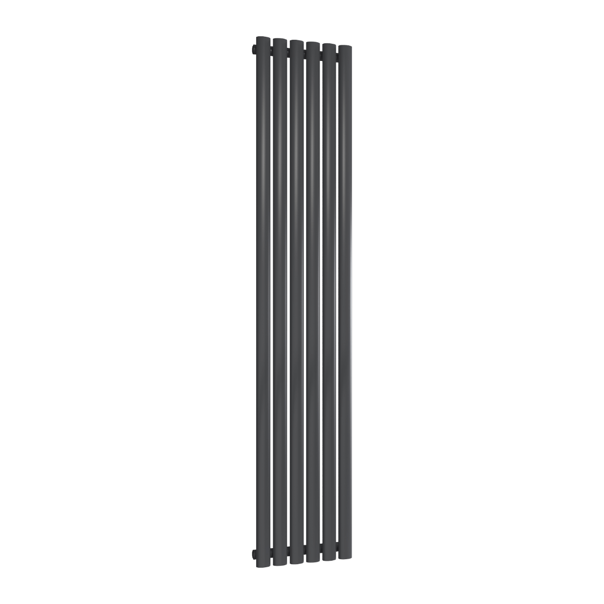 Reina Neva Vertical Single Mild Steel Wall Mounted Heated Towel Rail Radiator Anthracite