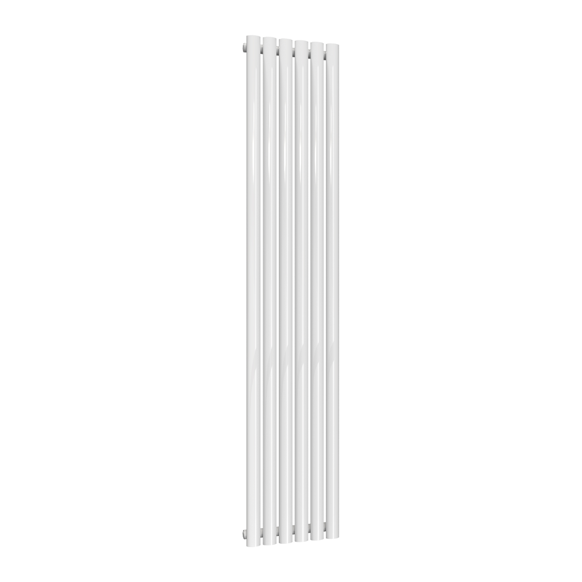 Reina Neva Vertical Single Mild Steel Wall Mounted Heated Towel Rail Radiator White