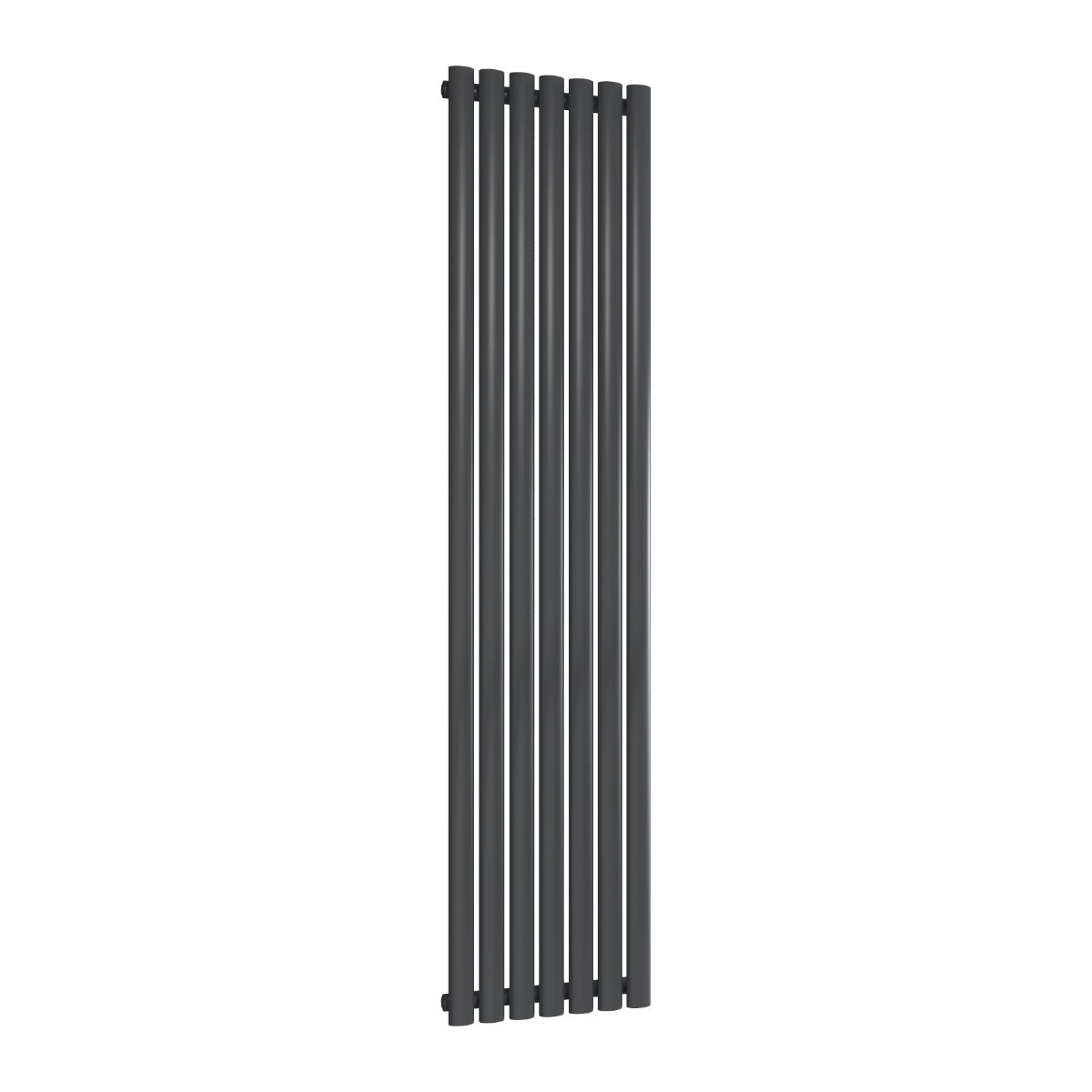 Reina Neva Vertical Single Mild Steel Wall Mounted Heated Towel Rail Radiator Anthracite