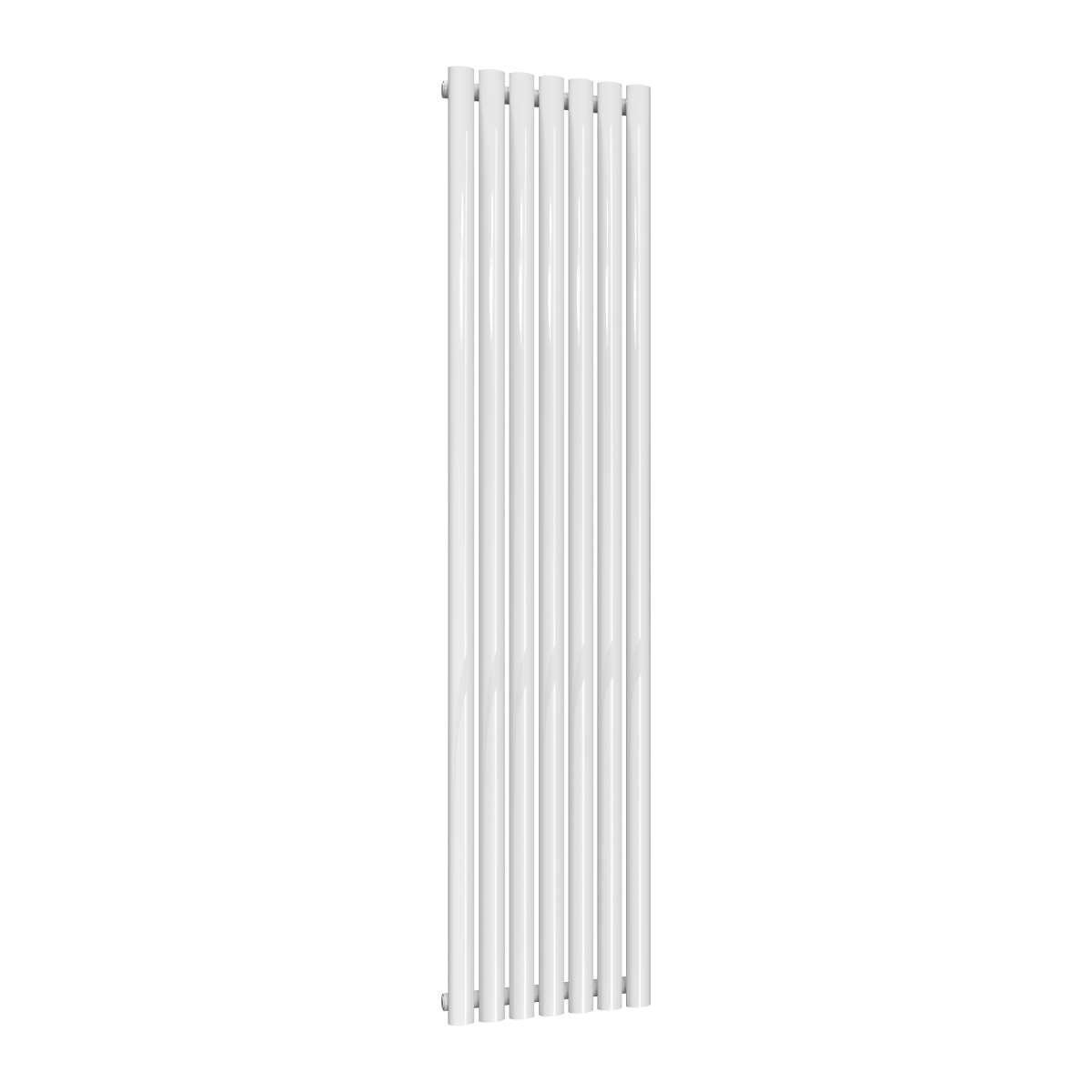 Reina Neva Vertical Single Mild Steel Wall Mounted Heated Towel Rail Radiator White
