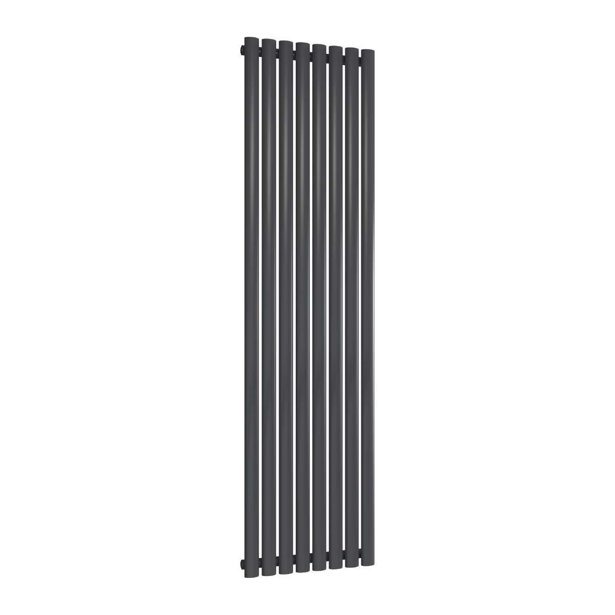 Reina Neva Vertical Single Mild Steel Wall Mounted Heated Towel Rail Radiator Anthracite