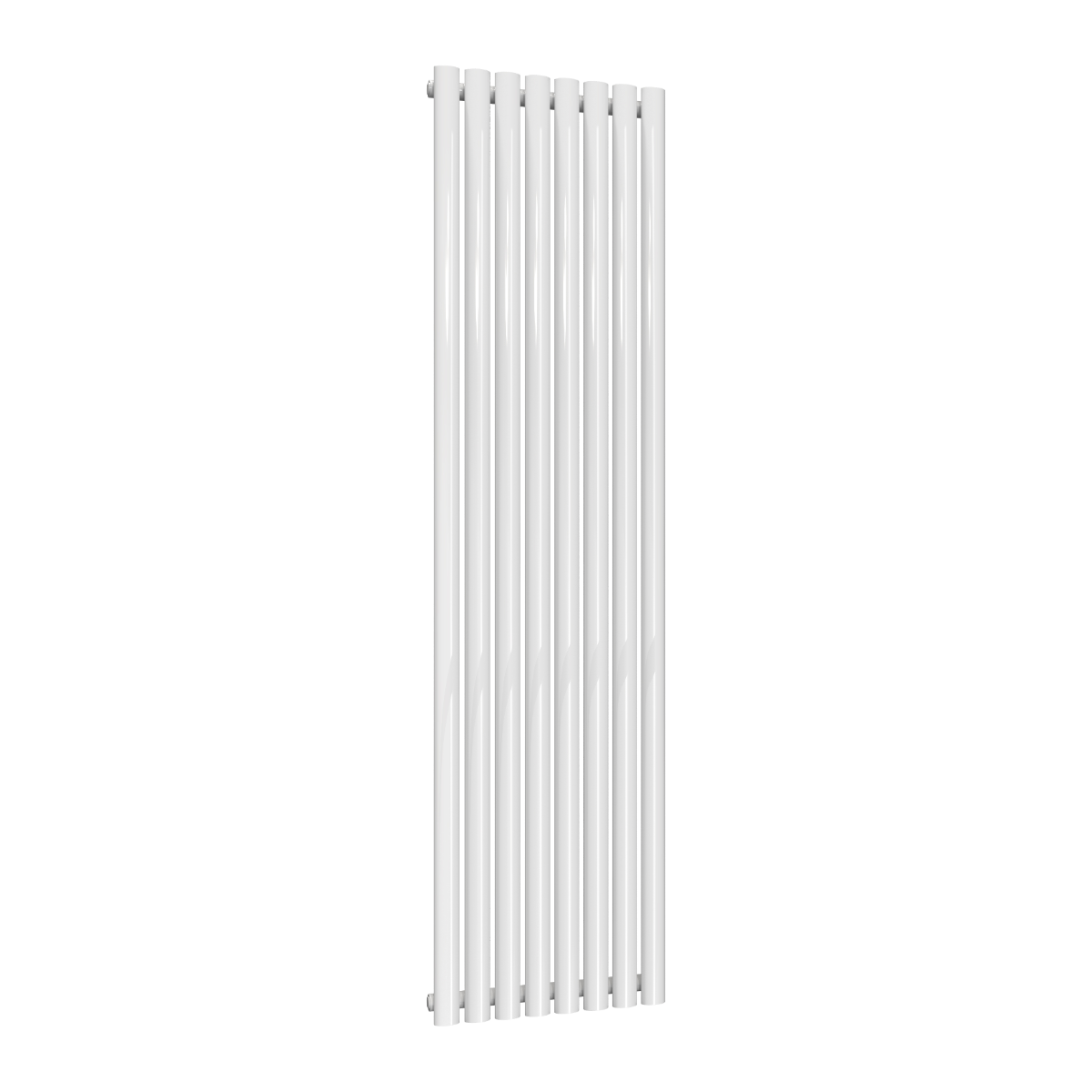 Reina Neva Vertical Single Mild Steel Wall Mounted Heated Towel Rail Radiator White