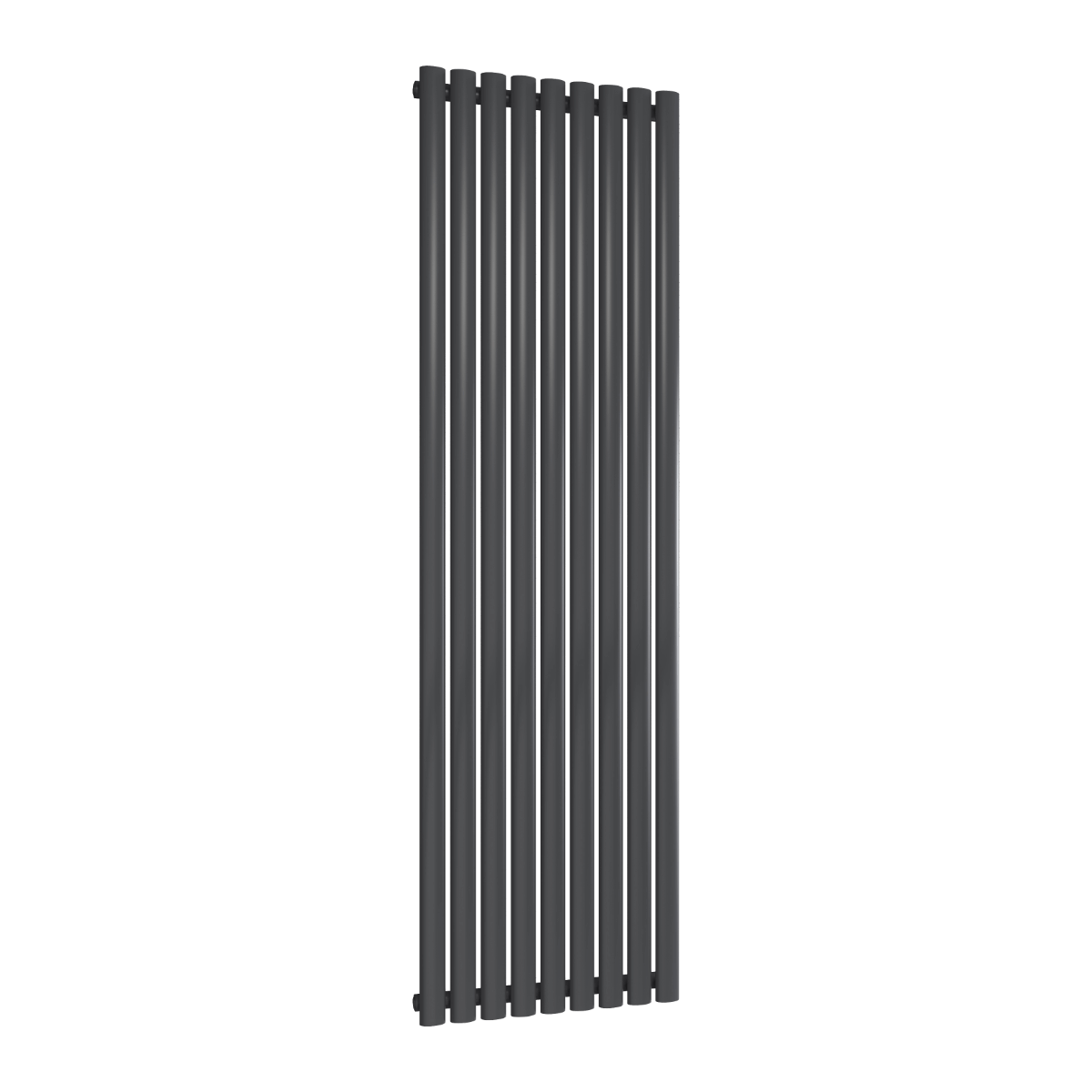 Reina Neva Vertical Single Mild Steel Wall Mounted Heated Towel Rail Radiator Anthracite