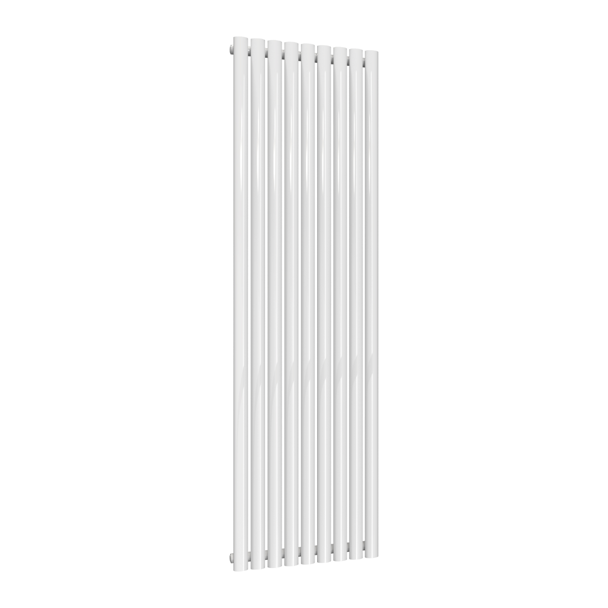 Reina Neva Vertical Single Mild Steel Wall Mounted Heated Towel Rail Radiator White