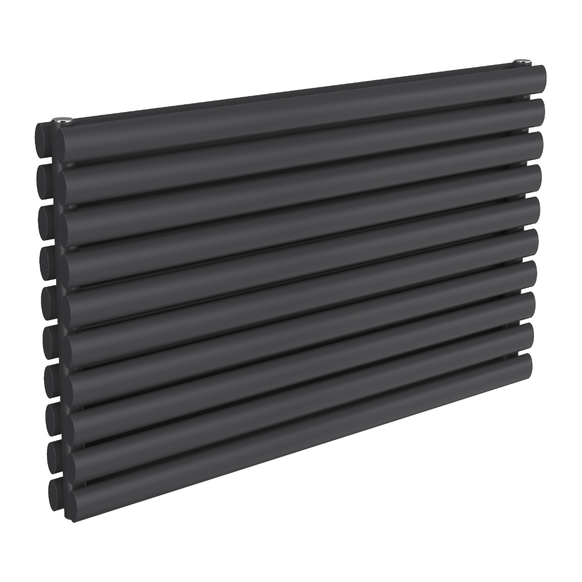 Reina Nevah Double Mild Steel Wall Mounted Heated Towel Rail Radiator Anthracite