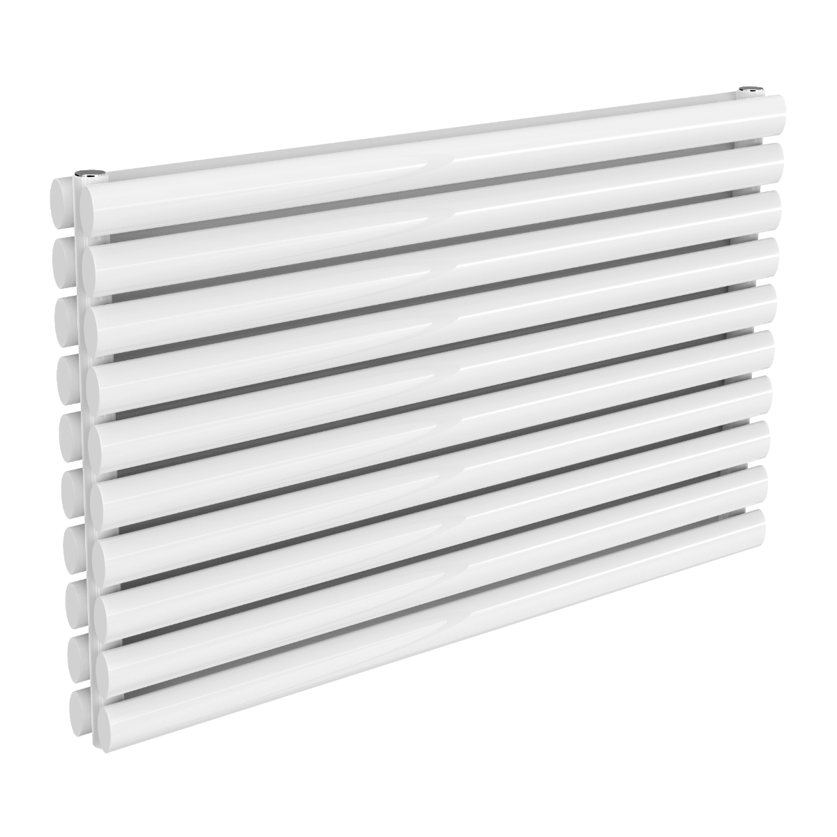 Reina Nevah Double Mild Steel Wall Mounted Heated Towel Rail Radiator White