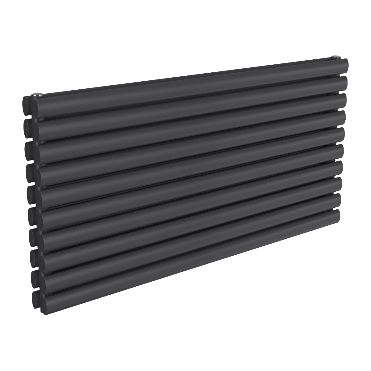 Reina Nevah Double Mild Steel Wall Mounted Heated Towel Rail Radiator Anthracite