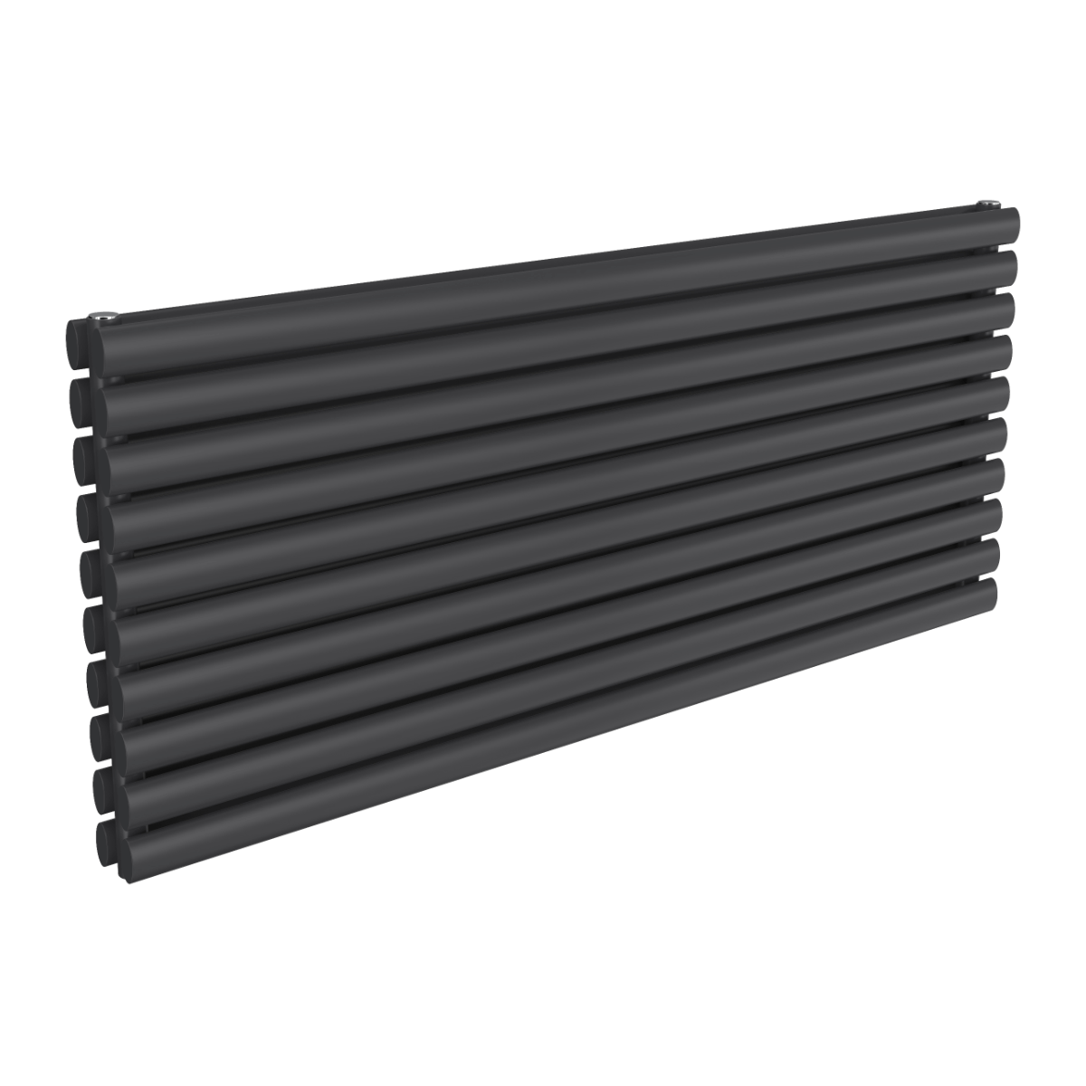 Reina Nevah Double Mild Steel Wall Mounted Heated Towel Rail Radiator Anthracite