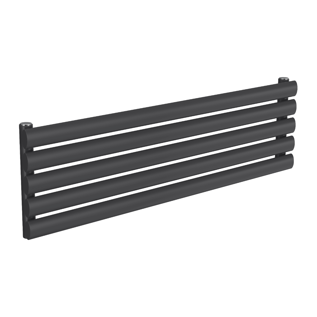 Reina Nevah Single Mild Steel Wall Mounted Heated Towel Rail Radiator Anthracite