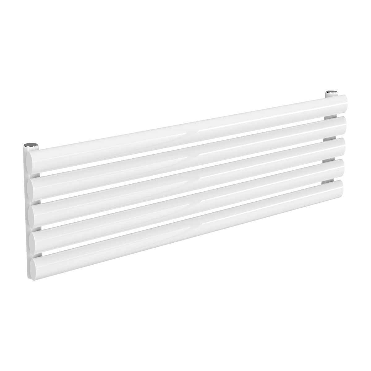 Reina Nevah Single Mild Steel Wall Mounted Heated Towel Rail Radiator White