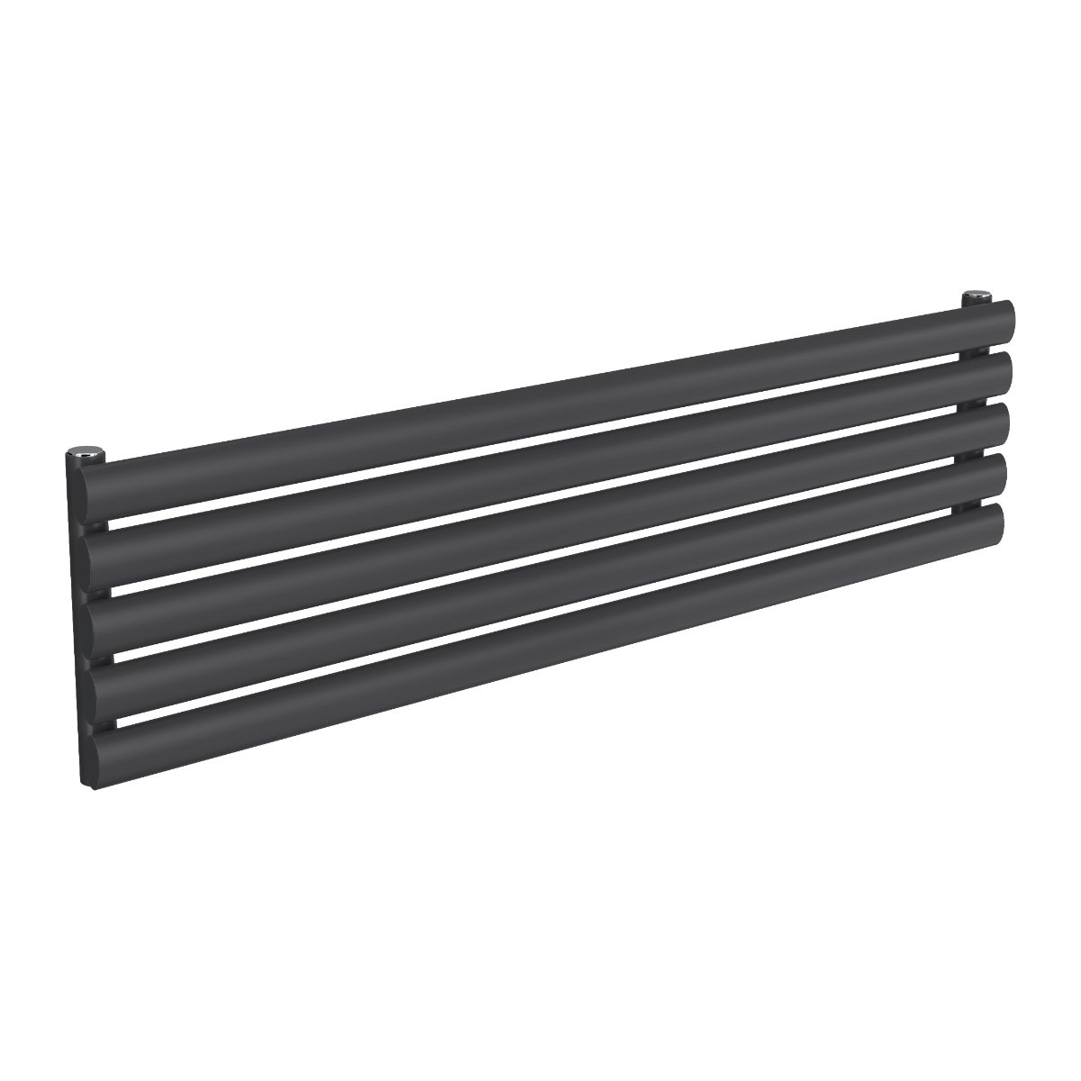 Reina Nevah Single Mild Steel Wall Mounted Heated Towel Rail Radiator Anthracite