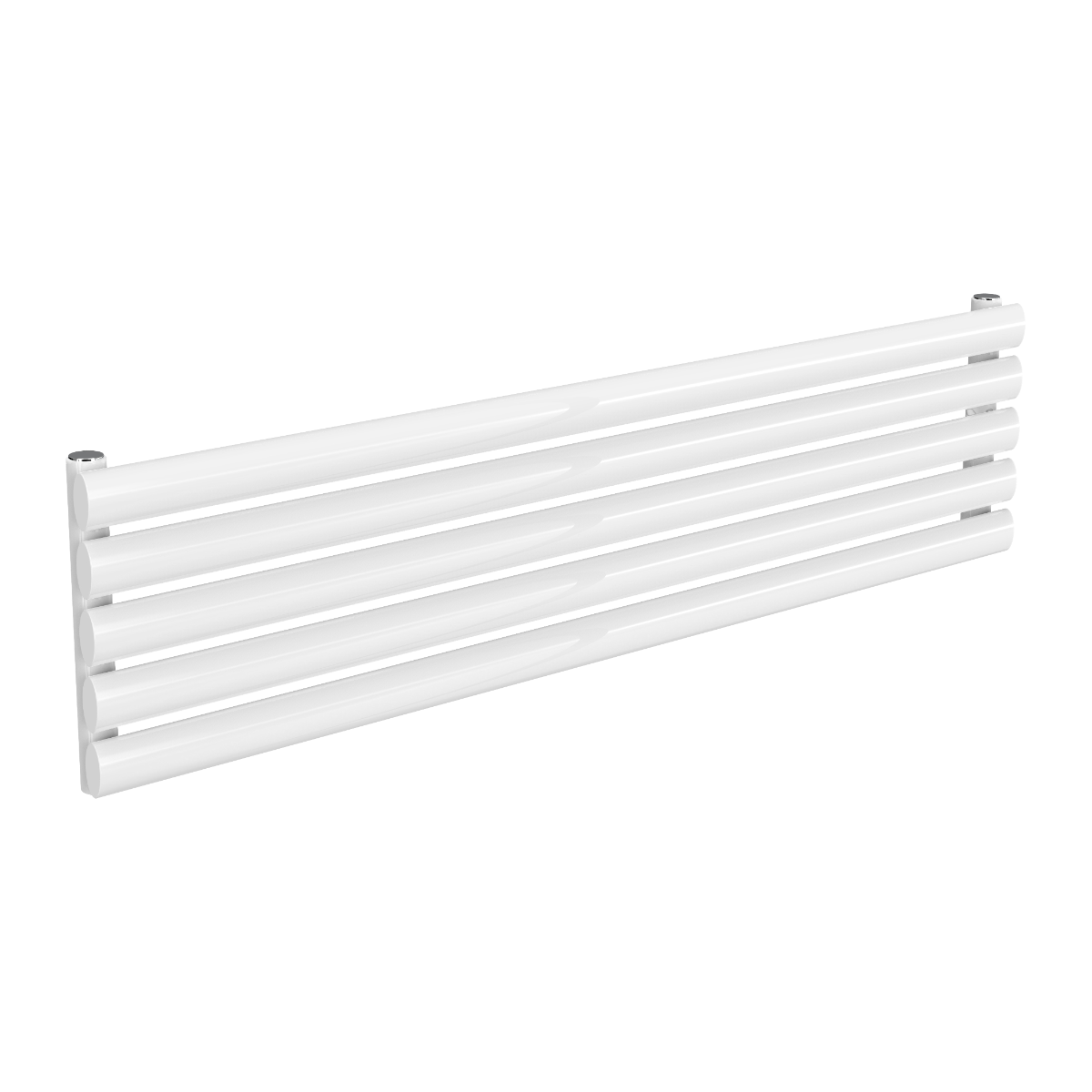 Reina Nevah Single Mild Steel Wall Mounted Heated Towel Rail Radiator White