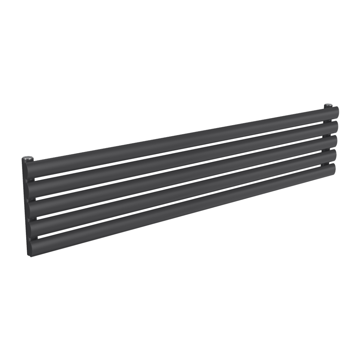 Reina Nevah Single Mild Steel Wall Mounted Heated Towel Rail Radiator Anthracite