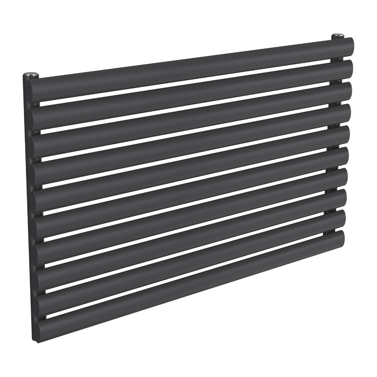Reina Nevah Single Mild Steel Wall Mounted Heated Towel Rail Radiator Anthracite