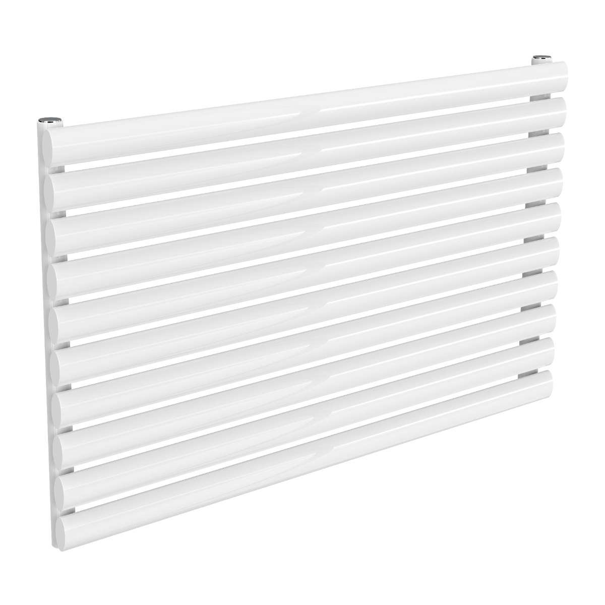 Reina Nevah Single Mild Steel Wall Mounted Heated Towel Rail Radiator White