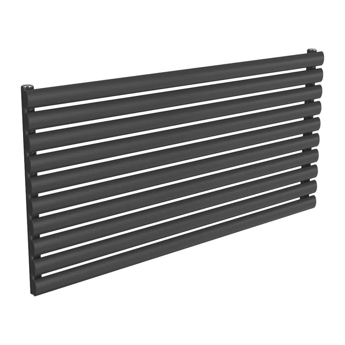 Reina Nevah Single Mild Steel Wall Mounted Heated Towel Rail Radiator Anthracite