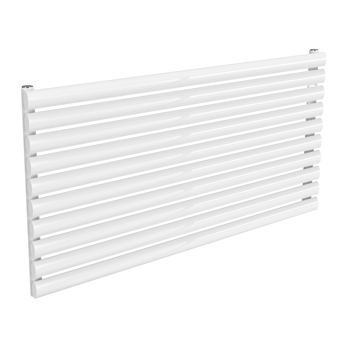 Reina Nevah Single Mild Steel Wall Mounted Heated Towel Rail Radiator White