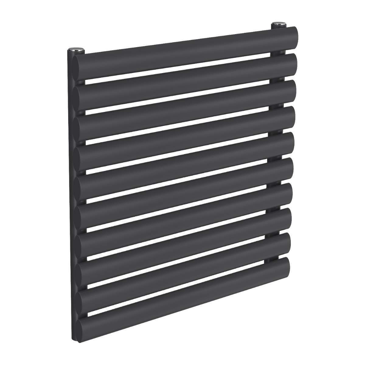 Reina Nevah Single Mild Steel Wall Mounted Heated Towel Rail Radiator Anthracite