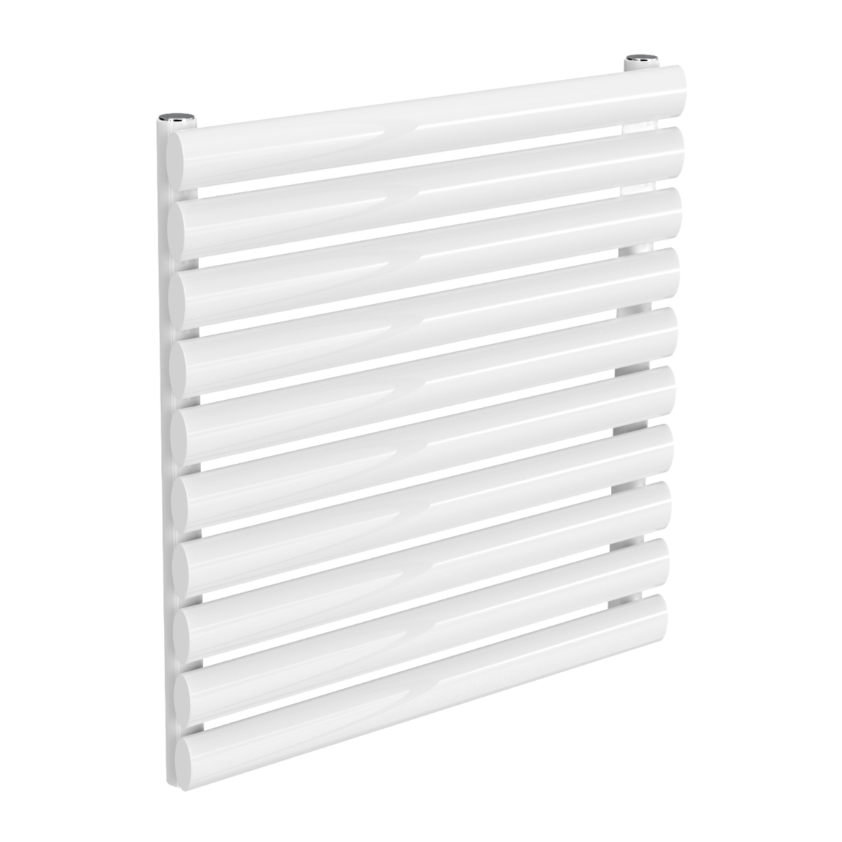 Reina Nevah Single Mild Steel Wall Mounted Heated Towel Rail Radiator White