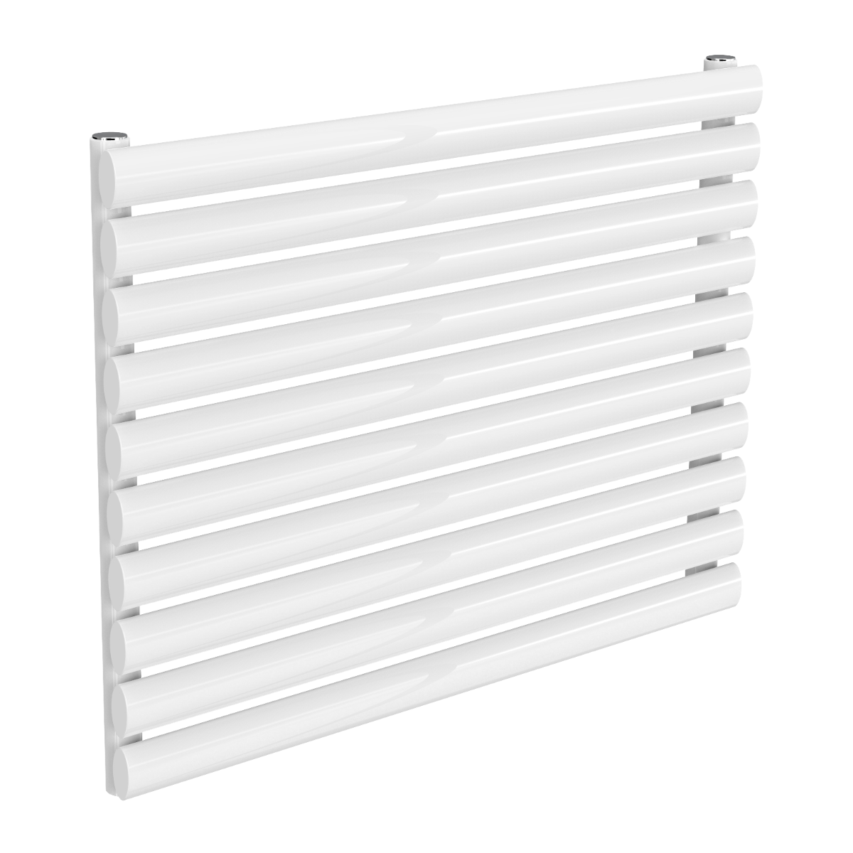 Reina Nevah Single Mild Steel Wall Mounted Heated Towel Rail Radiator White