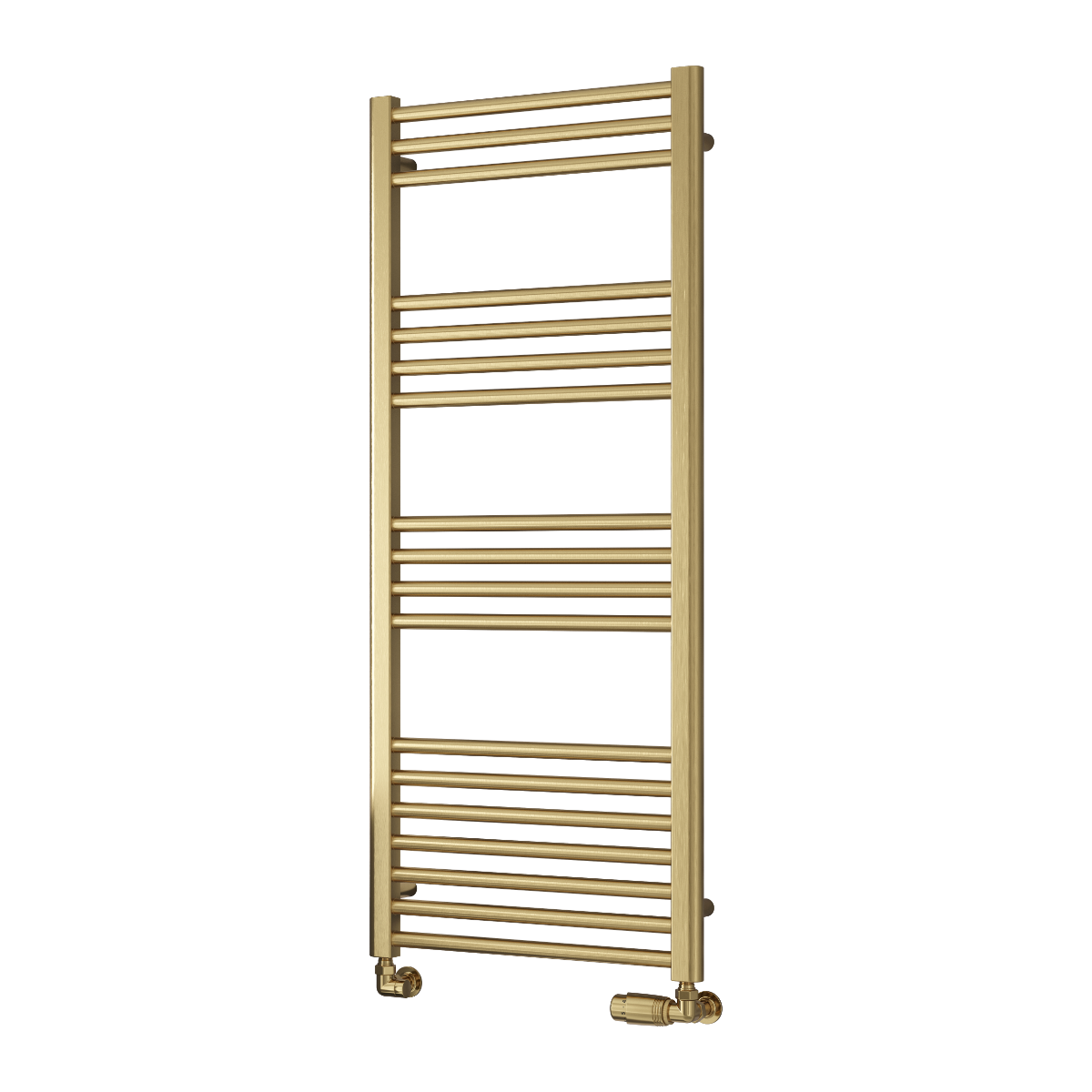 Reina Ottone Mild Steel Wall Mounted Heated Towel Rail Radiator Brushed Brass