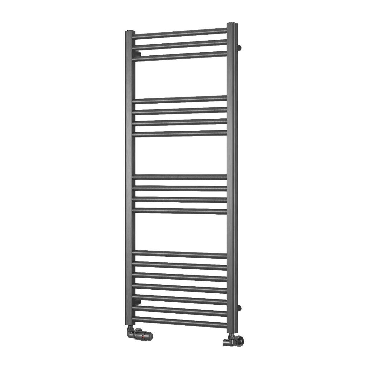 Reina Ottone Mild Steel Wall Mounted Heated Towel Rail Radiator Brushed Gun Metal