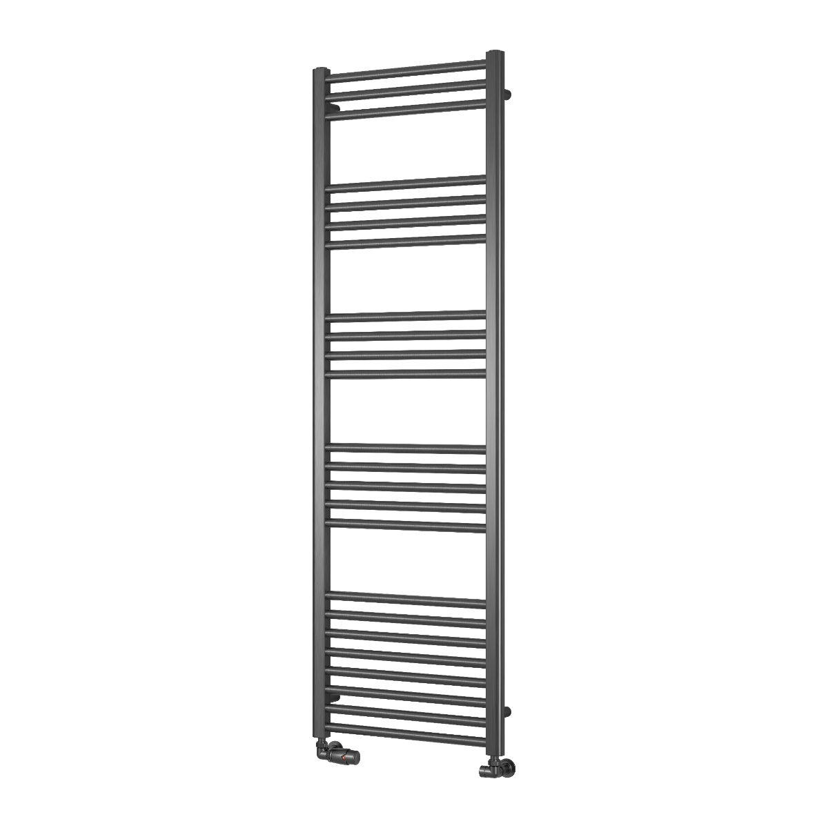 Reina Ottone Mild Steel Wall Mounted Heated Towel Rail Radiator Brushed Gun Metal
