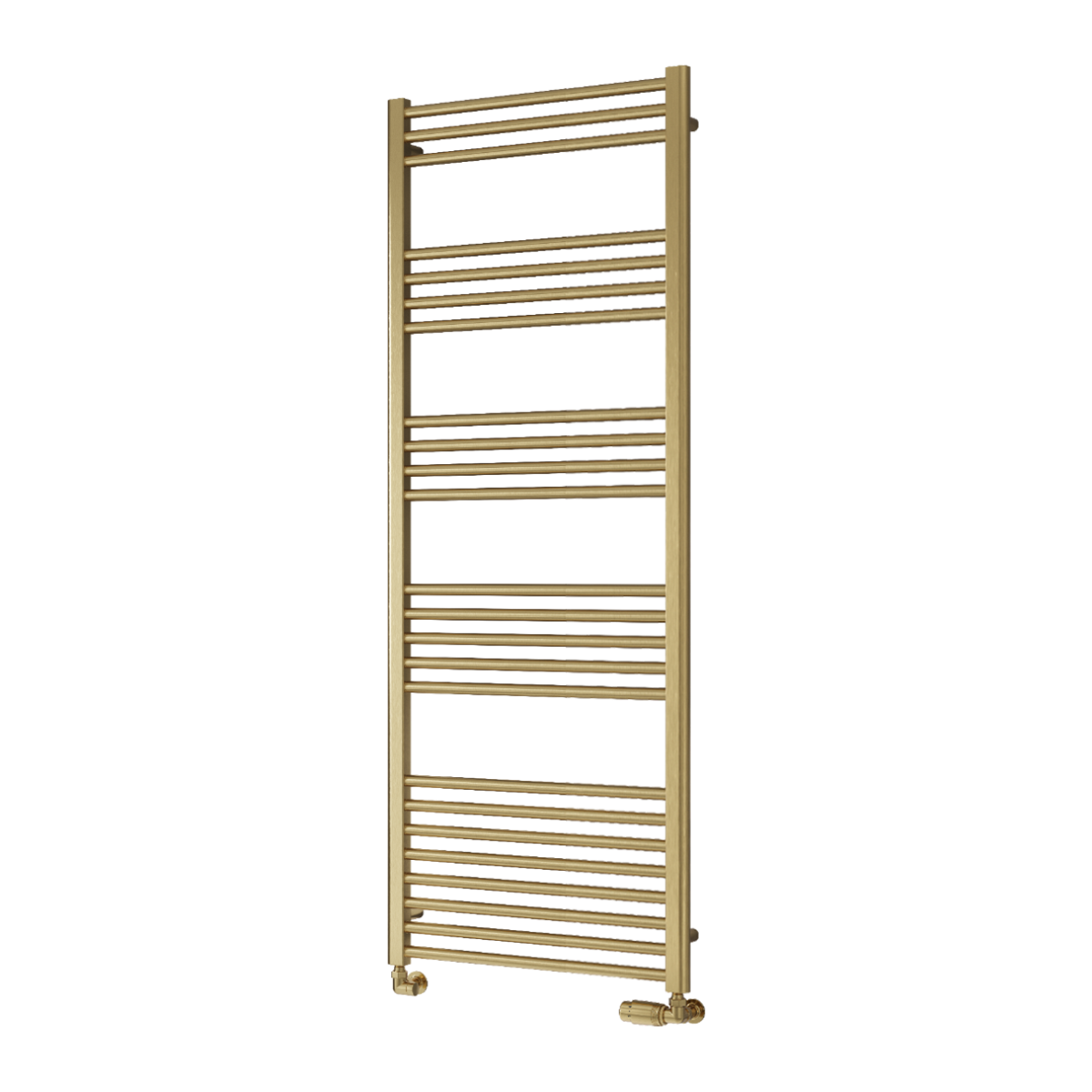 Reina Ottone Mild Steel Wall Mounted Heated Towel Rail Radiator Brushed Brass