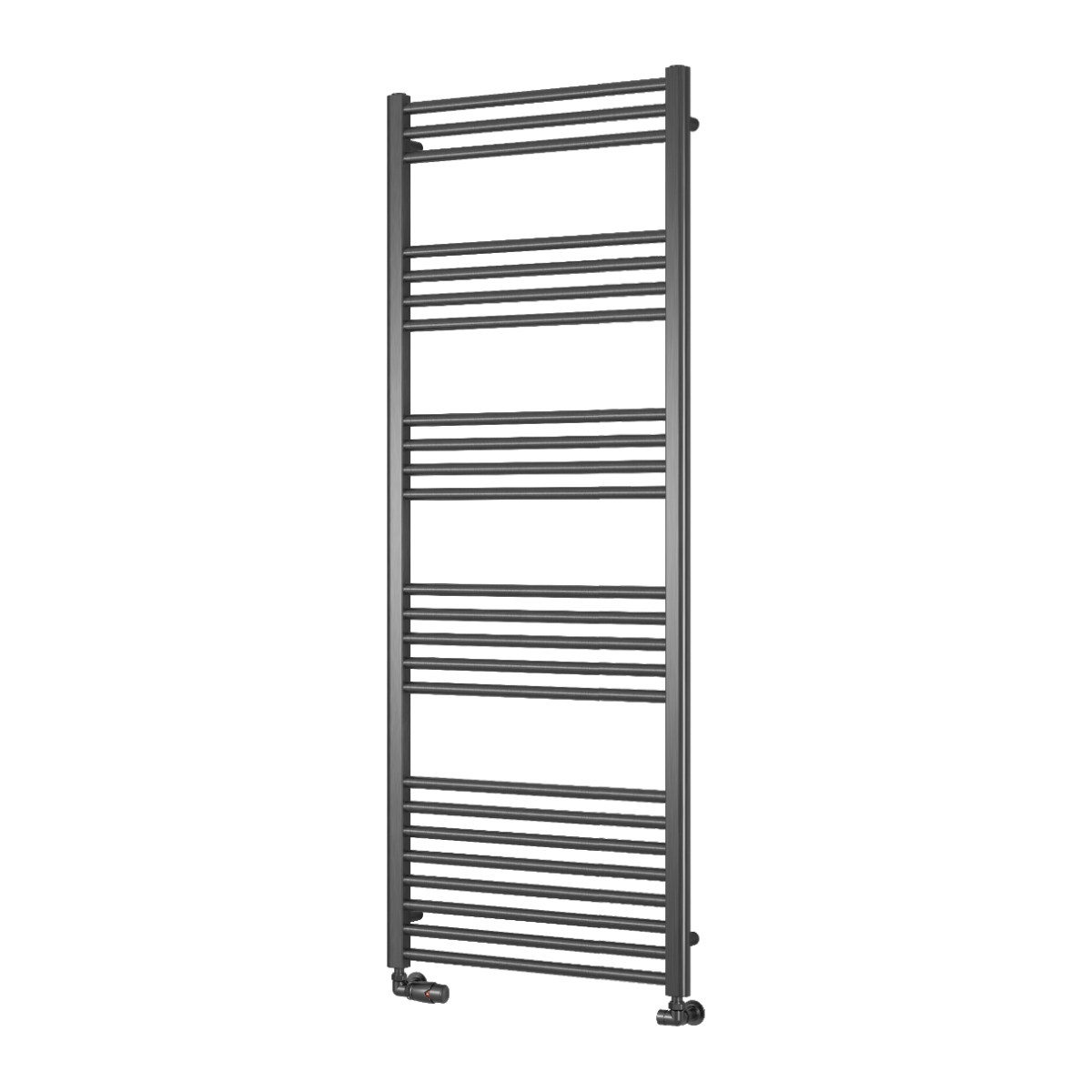 Reina Ottone Mild Steel Wall Mounted Heated Towel Rail Radiator Brushed Gun Metal