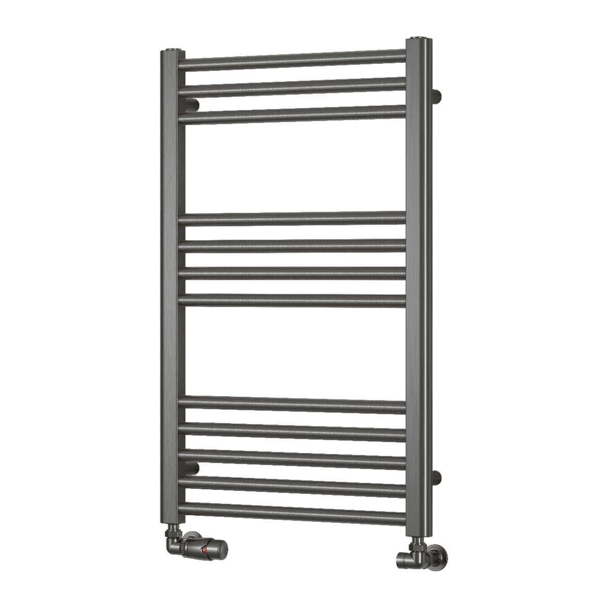 Reina Ottone Mild Steel Wall Mounted Heated Towel Rail Radiator Brushed Gun Metal