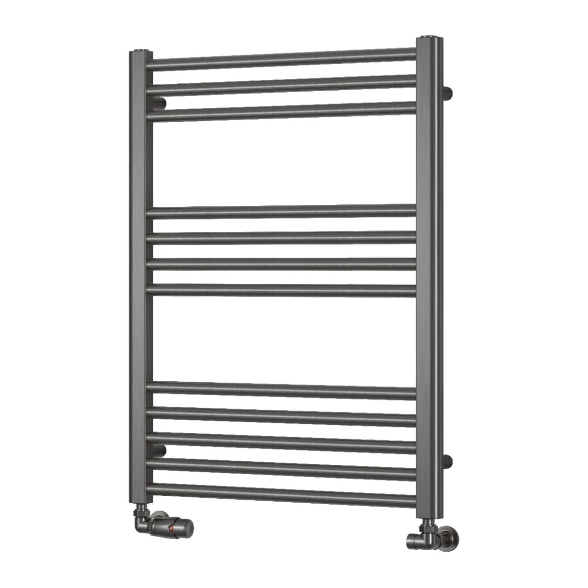 Reina Ottone Mild Steel Wall Mounted Heated Towel Rail Radiator Brushed Gun Metal