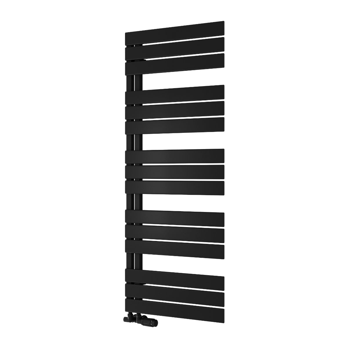 Reina Pettino Mild Steel Wall Mounted Heated Towel Rail Radiator Black