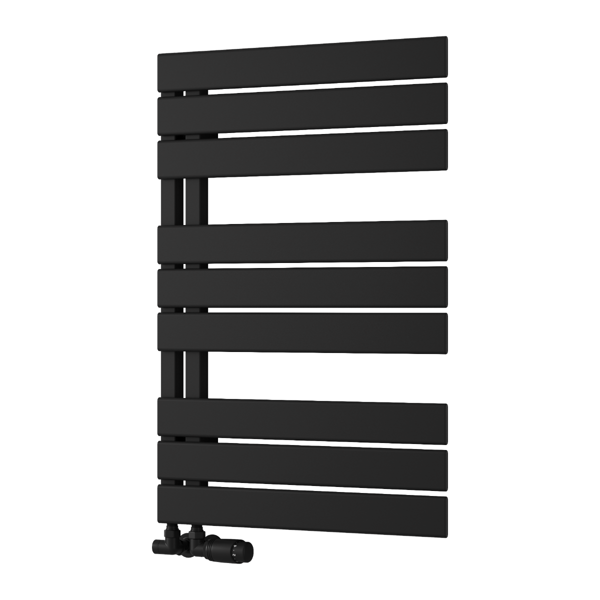 Reina Pettino Mild Steel Wall Mounted Heated Towel Rail Radiator Black
