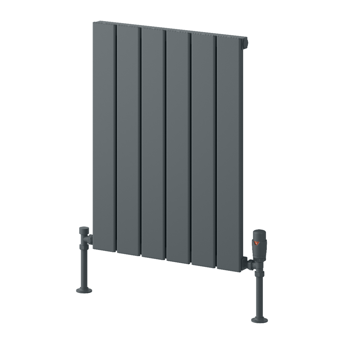 Reina Piatto Horizontal Single Aluminium Wall Mounted Heated Towel Rail Radiator Anthracite