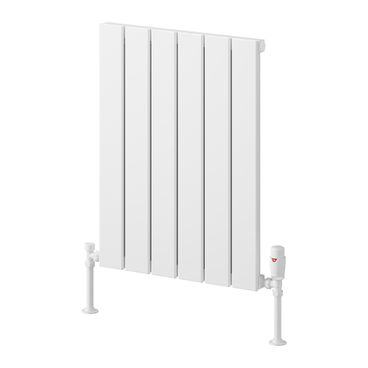 Reina Piatto Horizontal Single Aluminium Wall Mounted Heated Towel Rail Radiator White