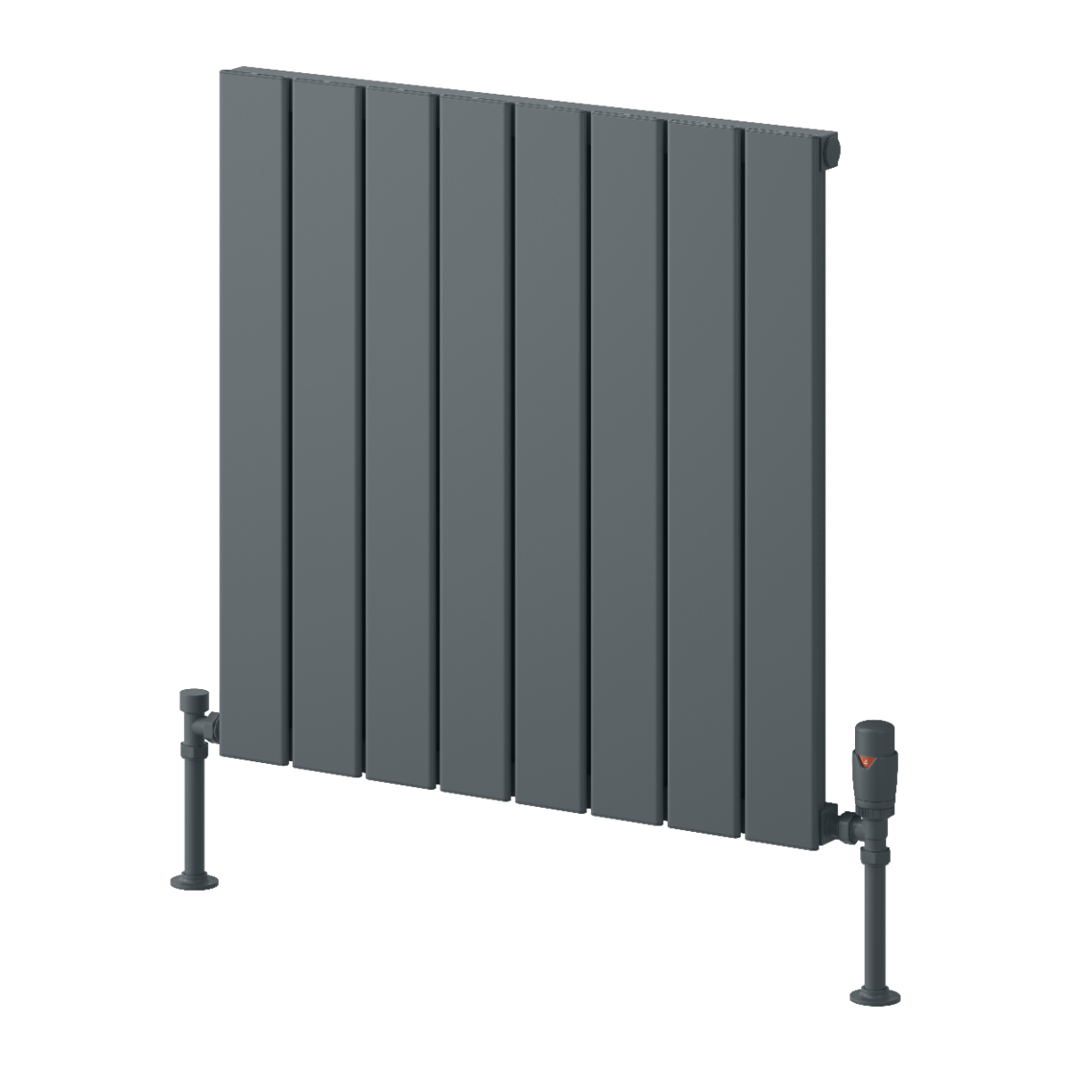 Reina Piatto Horizontal Single Aluminium Wall Mounted Heated Towel Rail Radiator Anthracite