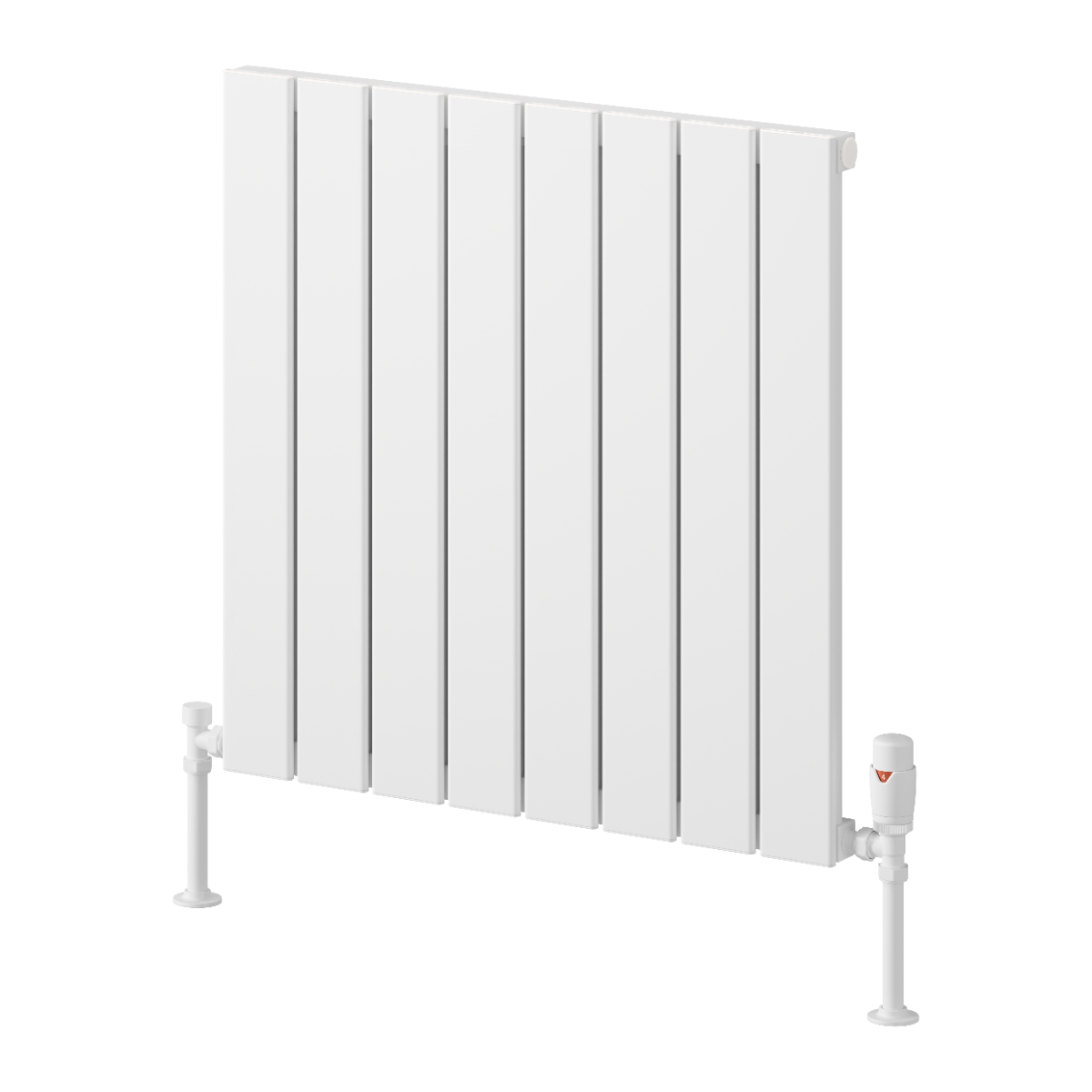 Reina Piatto Horizontal Single Aluminium Wall Mounted Heated Towel Rail Radiator White