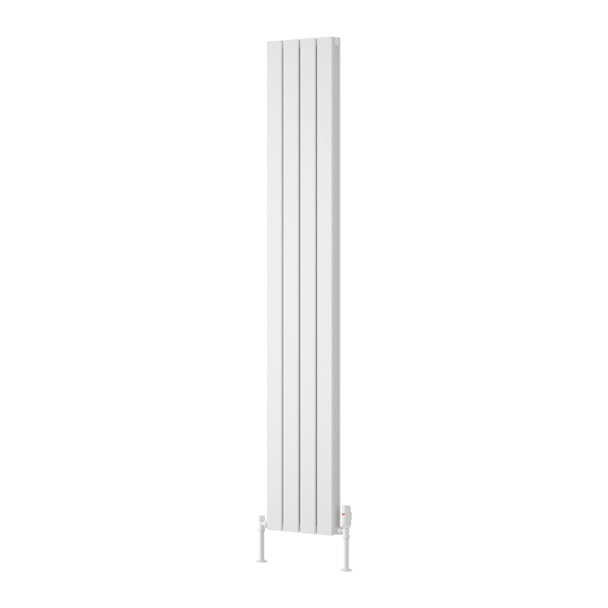 Reina Piatto Vertical Double Aluminium Wall Mounted Heated Towel Rail Radiator White