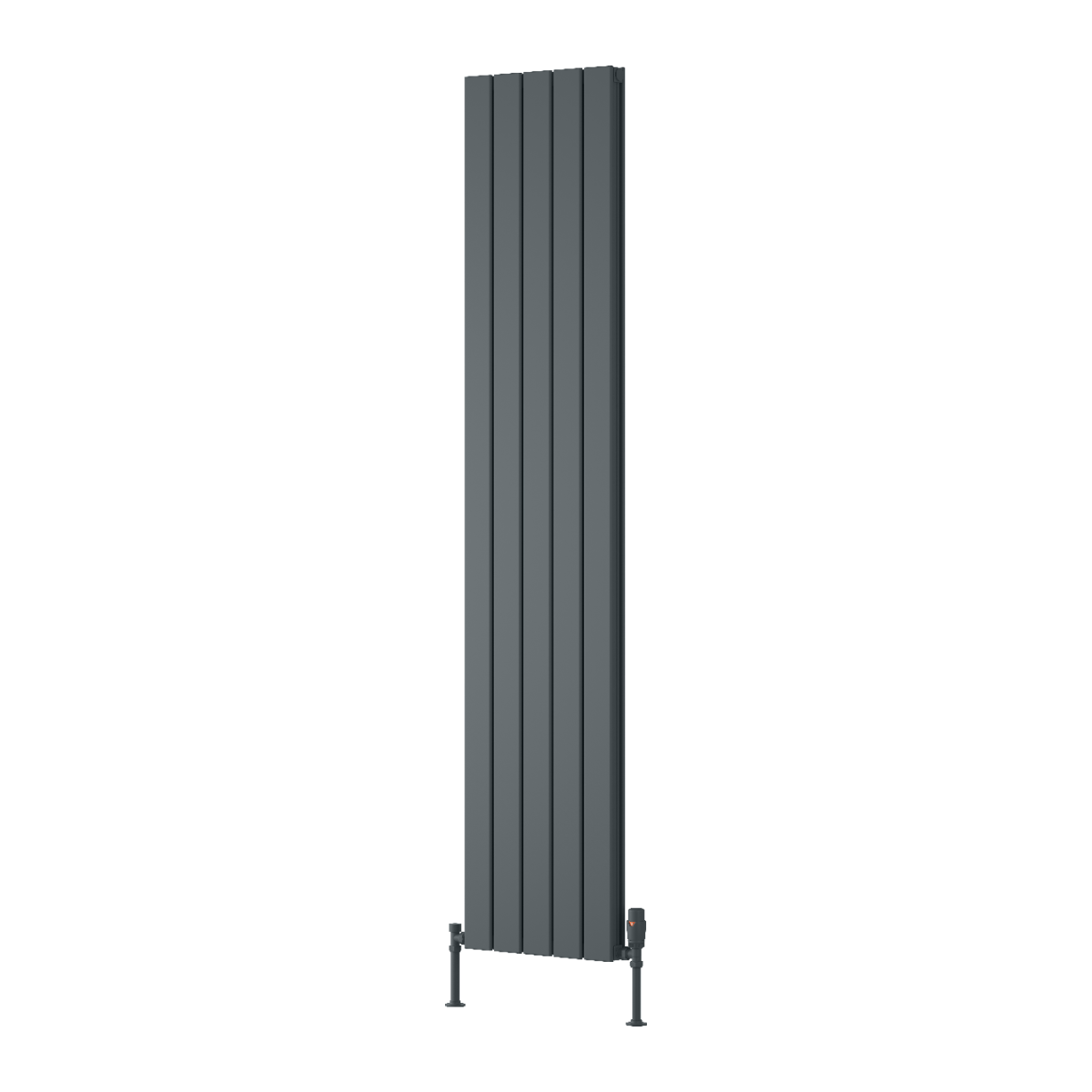 Reina Piatto Vertical Double Aluminium Wall Mounted Heated Towel Rail Radiator Anthracite